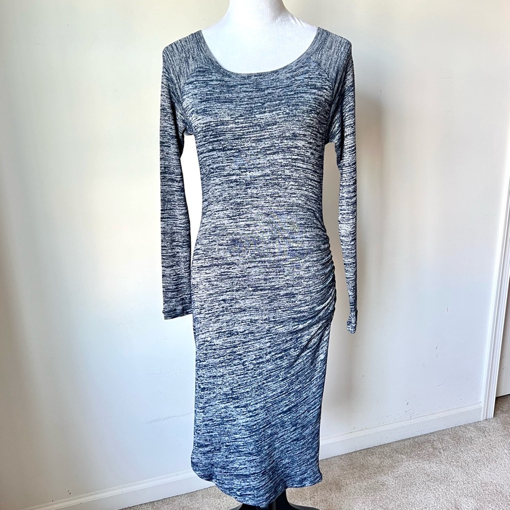 PHILOSOPHY REPUBLIC Clothing Heathered Ruched Body Hugging Dress—SZ. XS